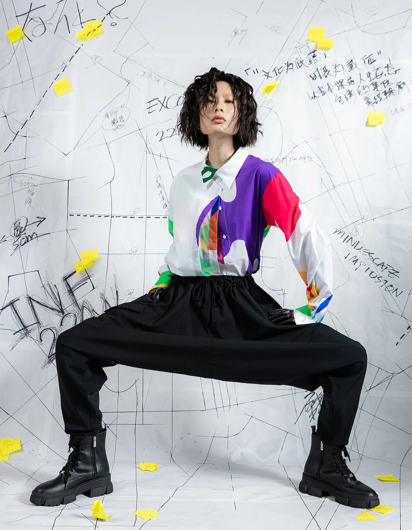 INF Slim-Cut Multi-Pockets Low-Crotch Pants — INF - Garment INF Slim-Cut Multi-Pockets Low-Crotch Pants — INF - Garment